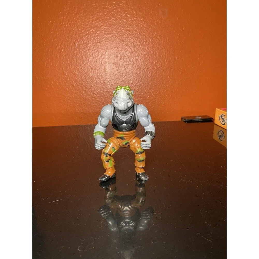 Vintage 1988 TMNT Rocksteady Action Figure Playmates Mirage Studios Rhino Toy